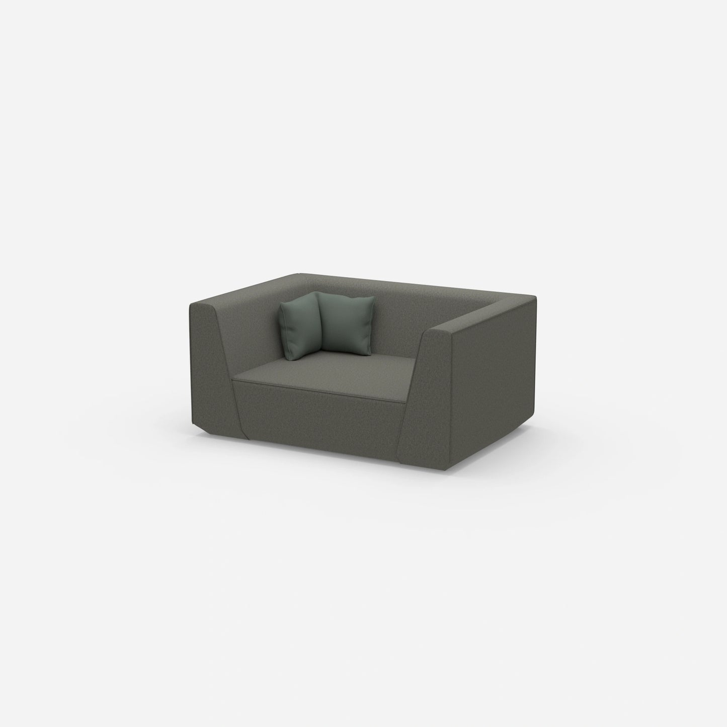 Canapé modulable moderne vu de côté