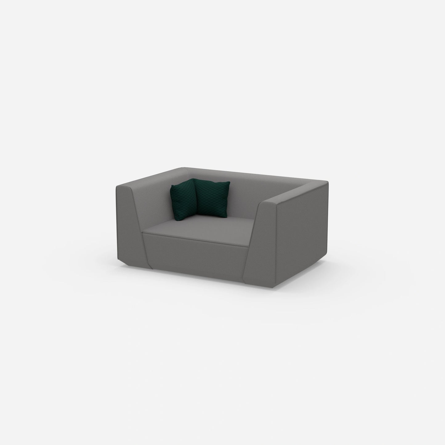 Canapé modulable moderne vu de côté