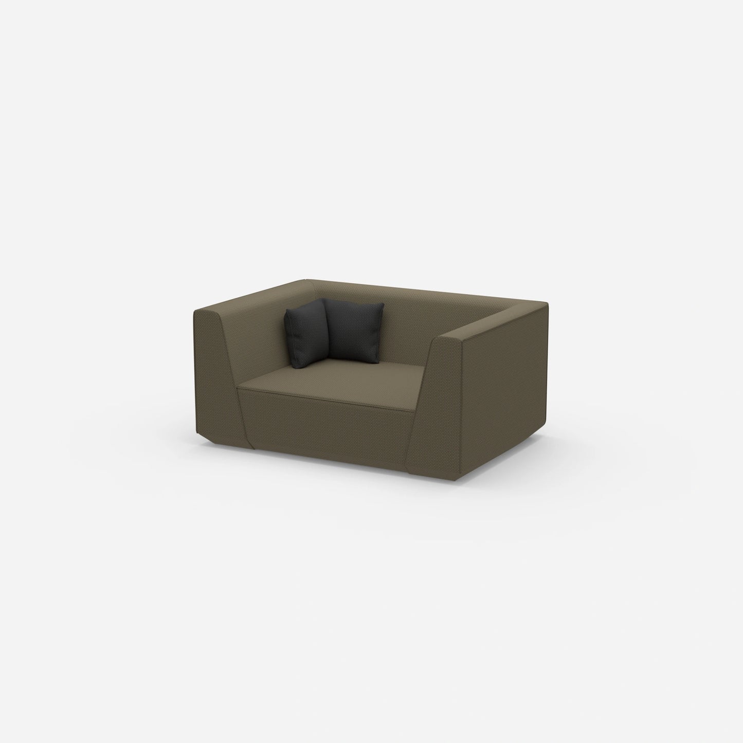 Canapé modulable moderne vu de côté