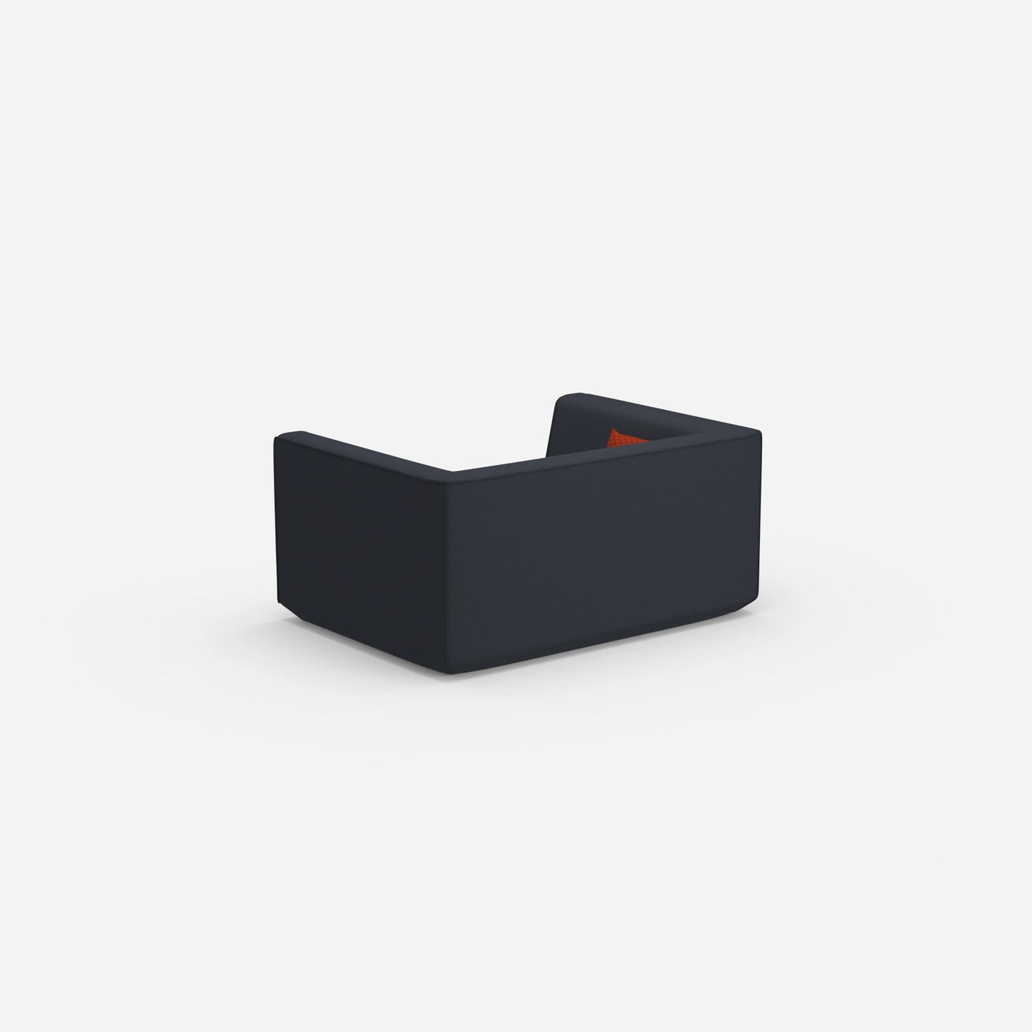 Canapé modulaire moderne vu de l'arrière