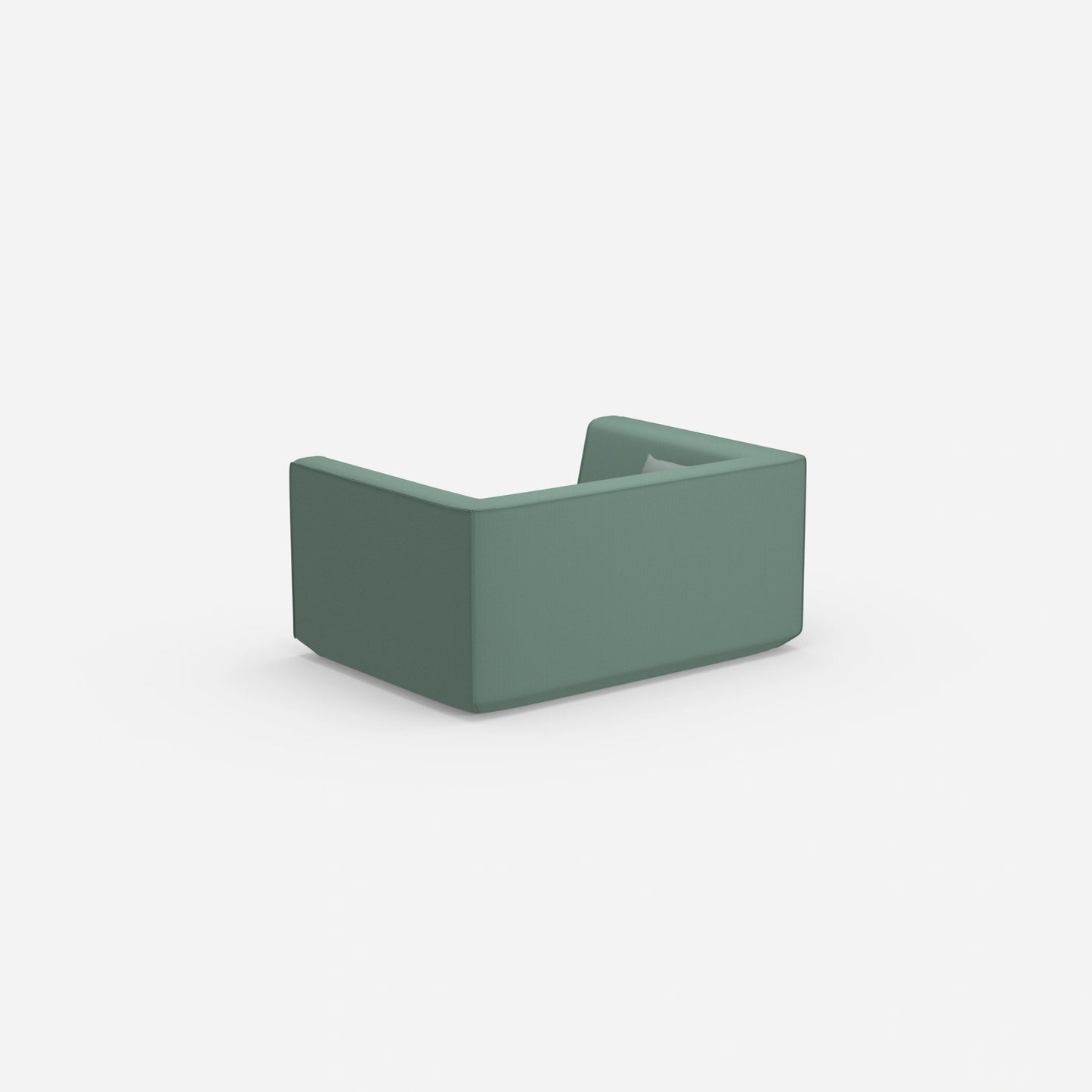 Canapé modulaire moderne vu de l'arrière
