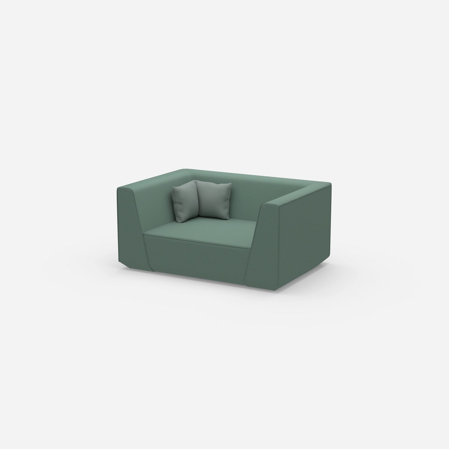 Canapé modulable moderne vu de côté
