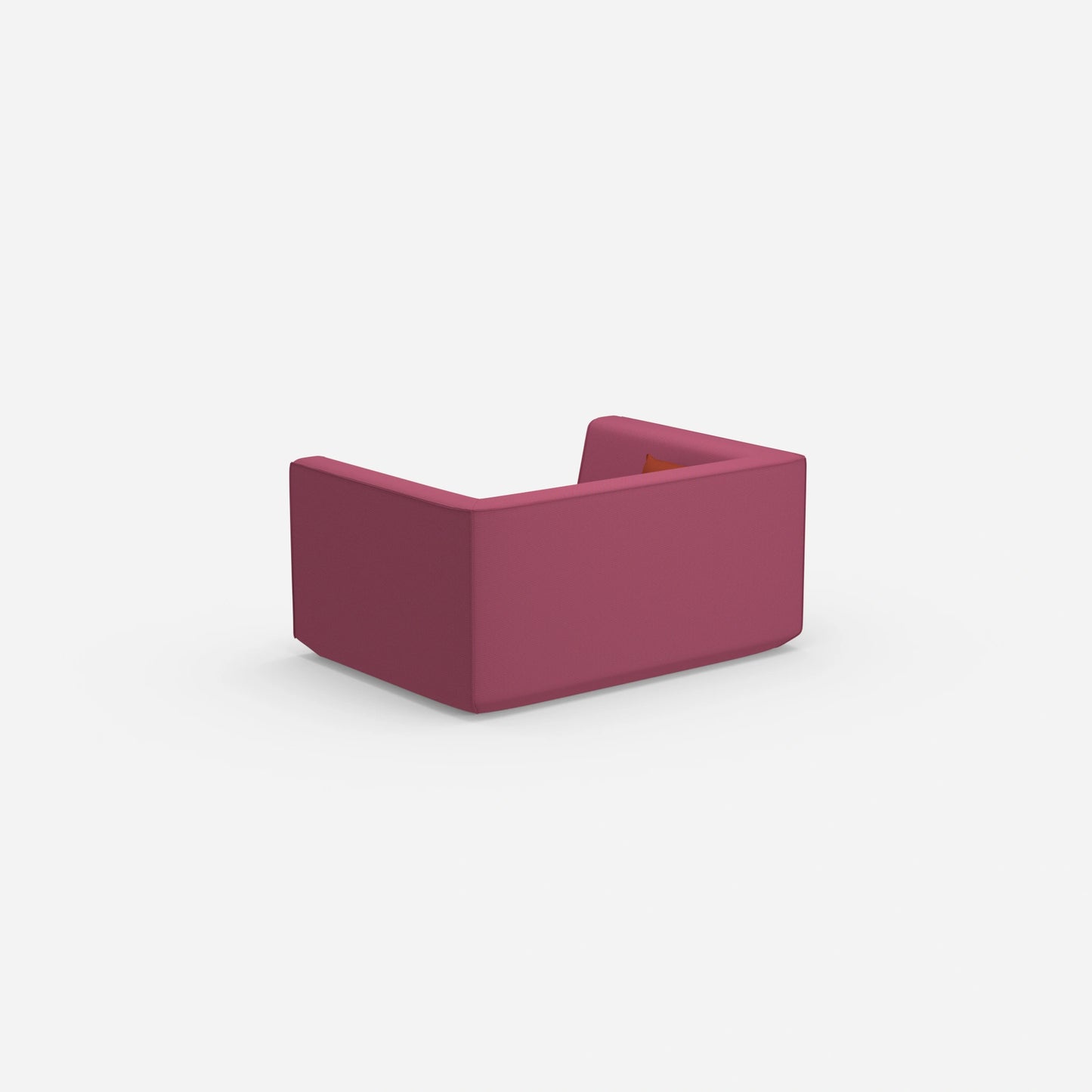Canapé modulaire moderne vu de l'arrière