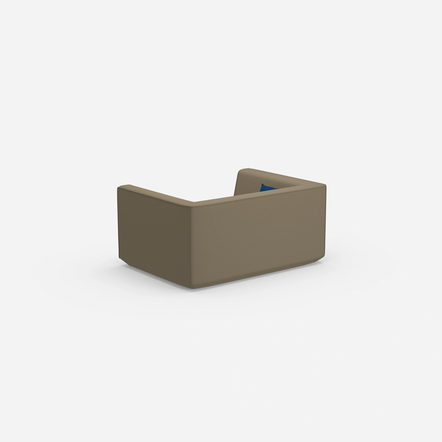 Canapé modulaire moderne vu de l'arrière