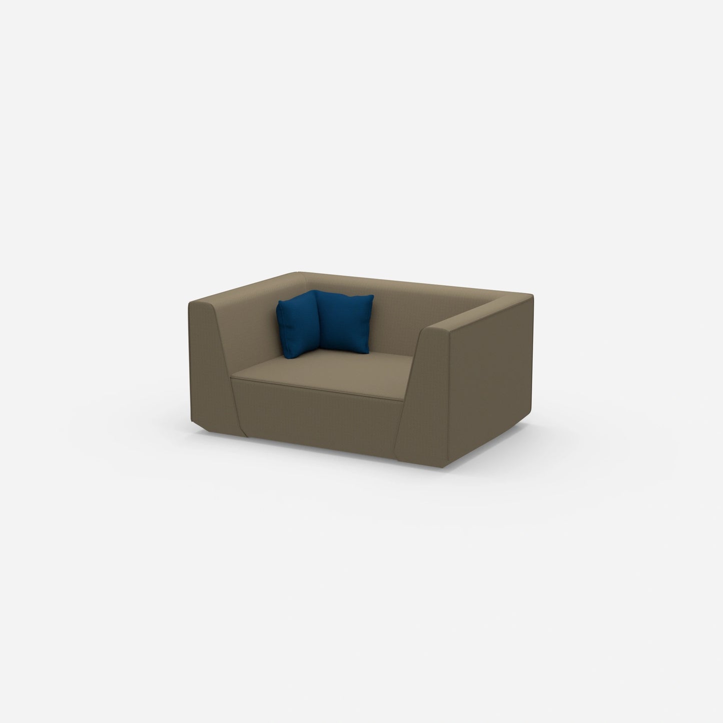 Canapé modulable moderne vu de côté