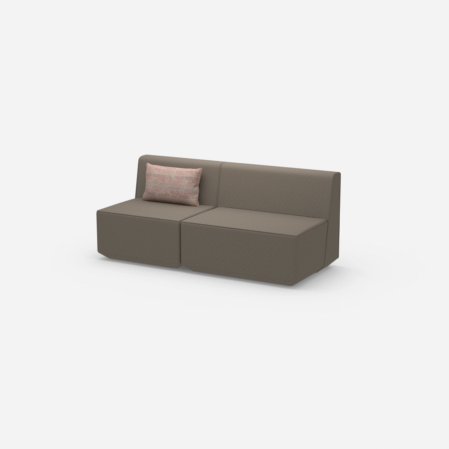 Canapé modulaire sans accoudoir vu de côté