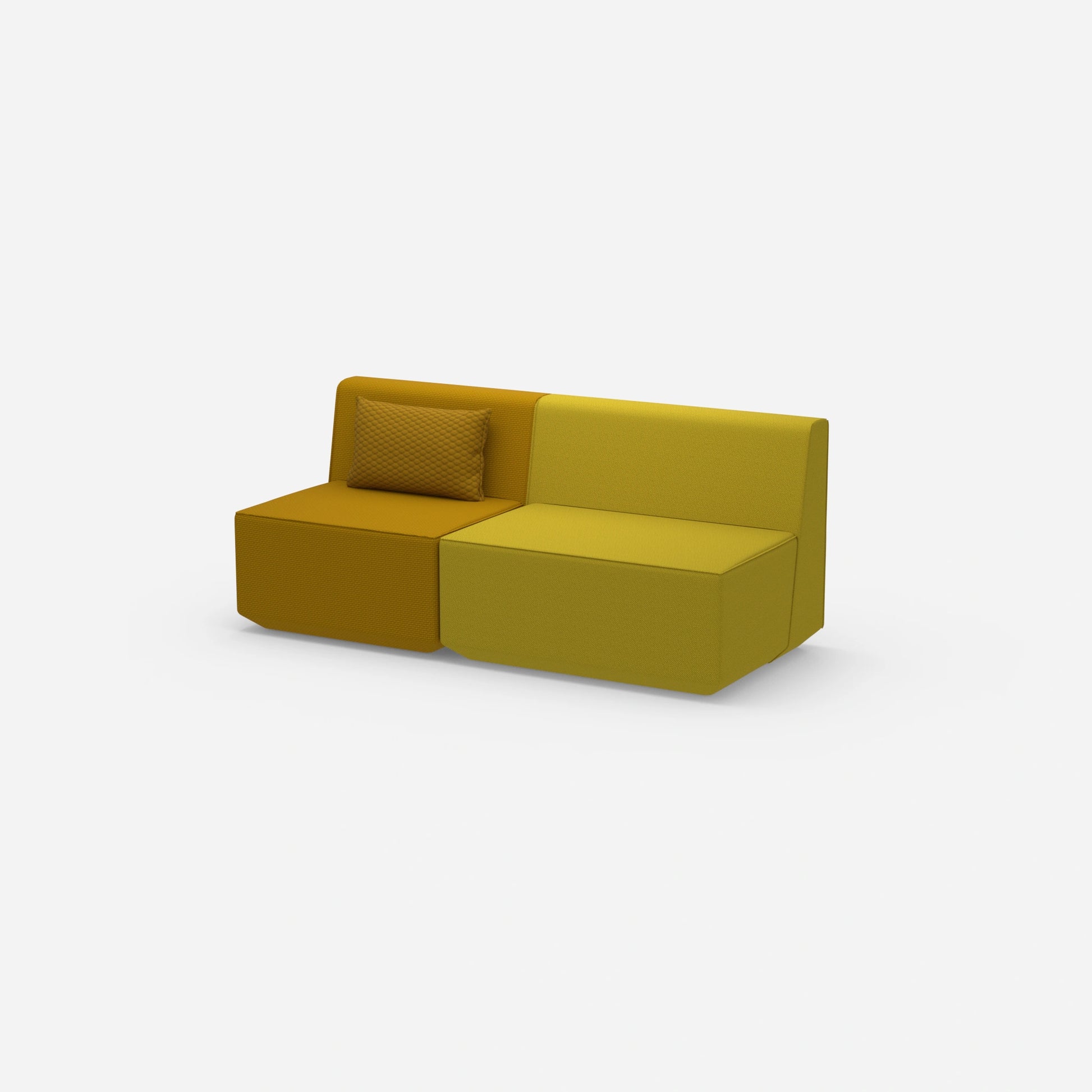 Canapé modulaire sans accoudoir vu de côté