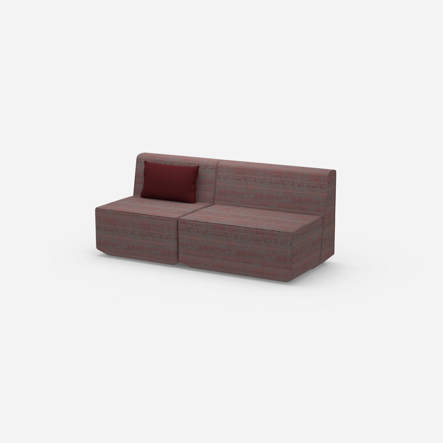 Canapé modulaire sans accoudoir vu de côté