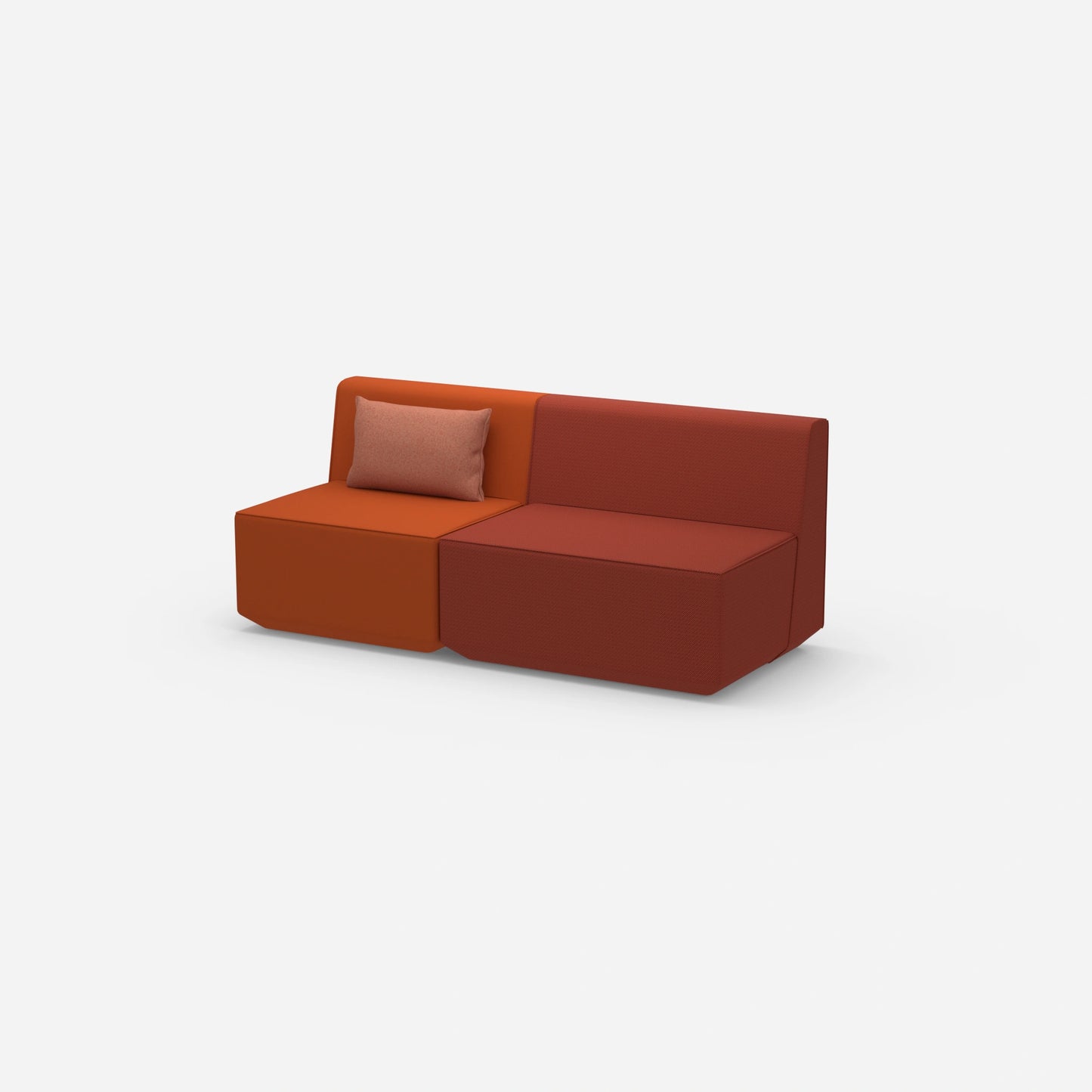 Canapé modulaire sans accoudoir vu de côté