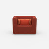Fauteuil rembourré vu de face