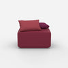 Pouf rose de face