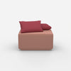Pouf rose de face
