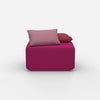 Pouf rose de face