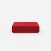 Pouf rouge de face