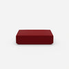 Pouf rouge de face