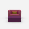 Fauteuil avec repose-pieds flexible de face