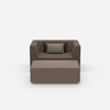 Fauteuil avec repose-pieds de face