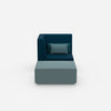 Fauteuil avec tabouret moderne de face