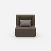 Fauteuil à dossier haut vu de face
