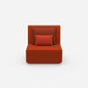 Fauteuil à dossier haut vu de face