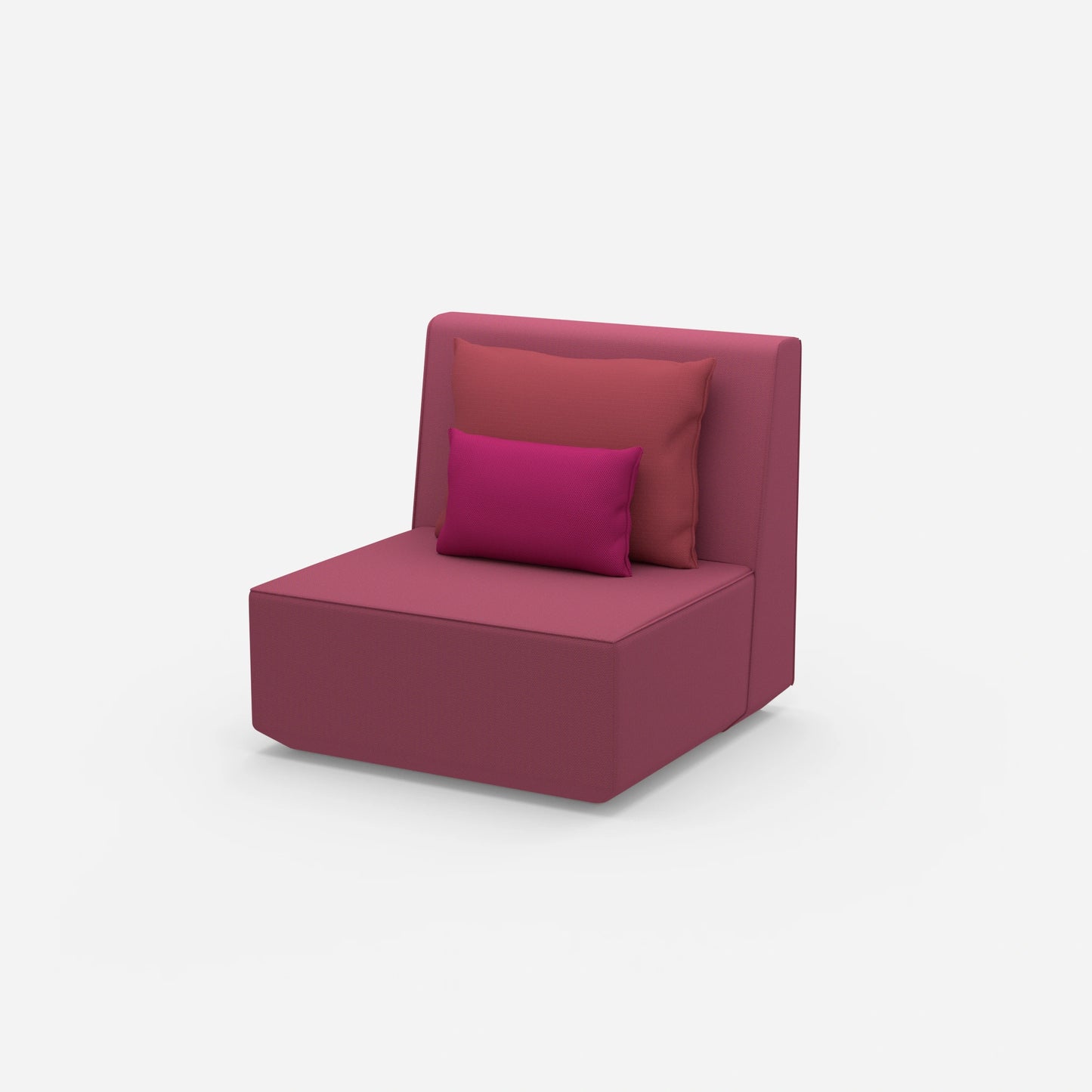 Fauteuil à haut dossier vu de côté