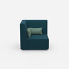 Fauteuil pétrole de face