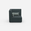 Fauteuil pétrole de face