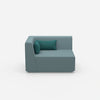 Fauteuil turquoise pétrole de face