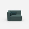 Fauteuil turquoise pétrole de face