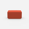 Pouf orange de face