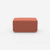 Pouf orange de face