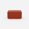 Pouf orange de face