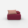 Pouf rose de face