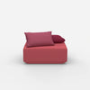 Pouf rose de face