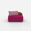 Pouf rose de face