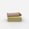 Pouf modulaire jaune de face