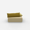 Pouf modulaire jaune de face