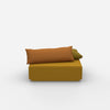 Pouf modulaire jaune de face
