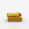 Pouf modulaire jaune de face