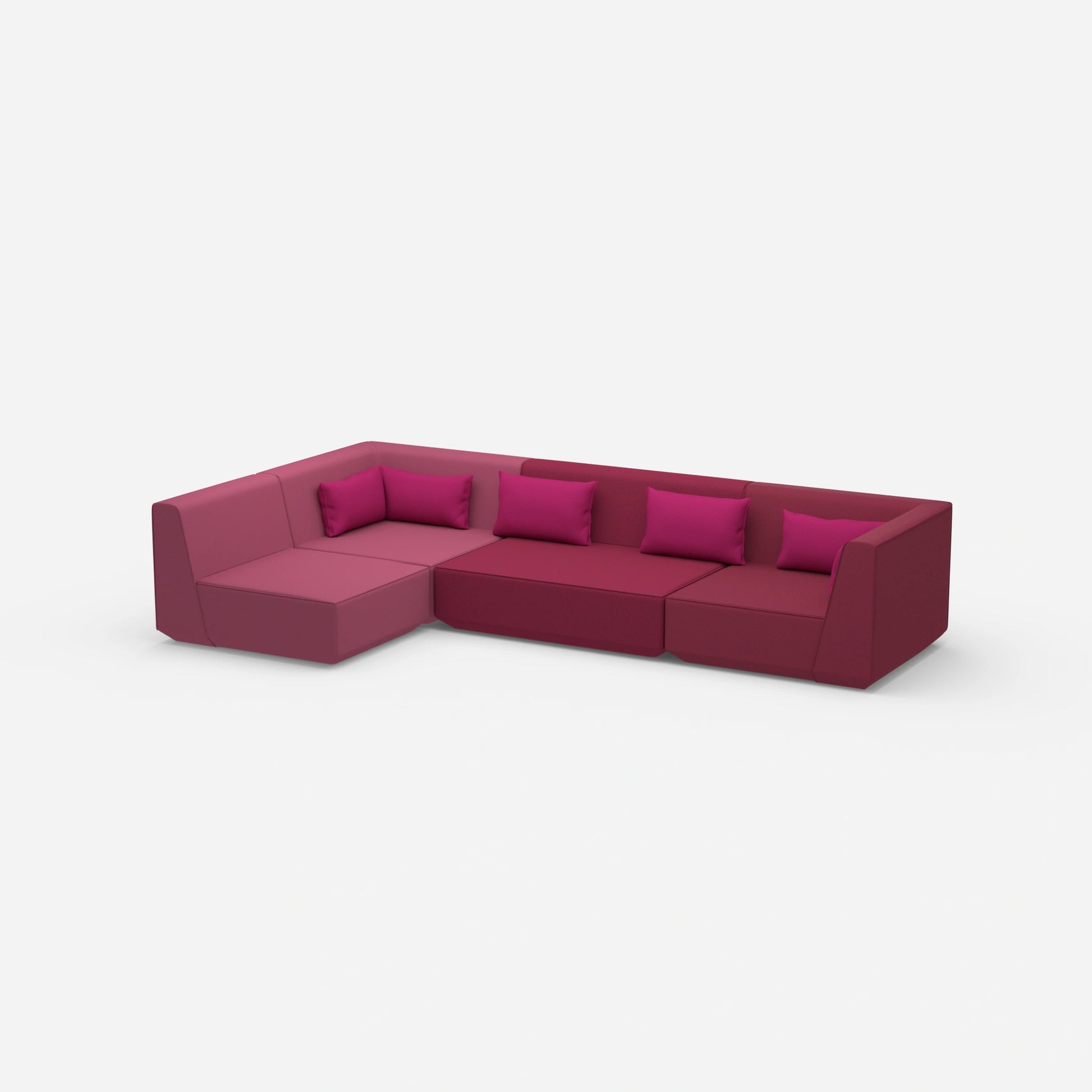 Canapé d'angle moderne vu de côté