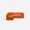 Coin canapé orange de face