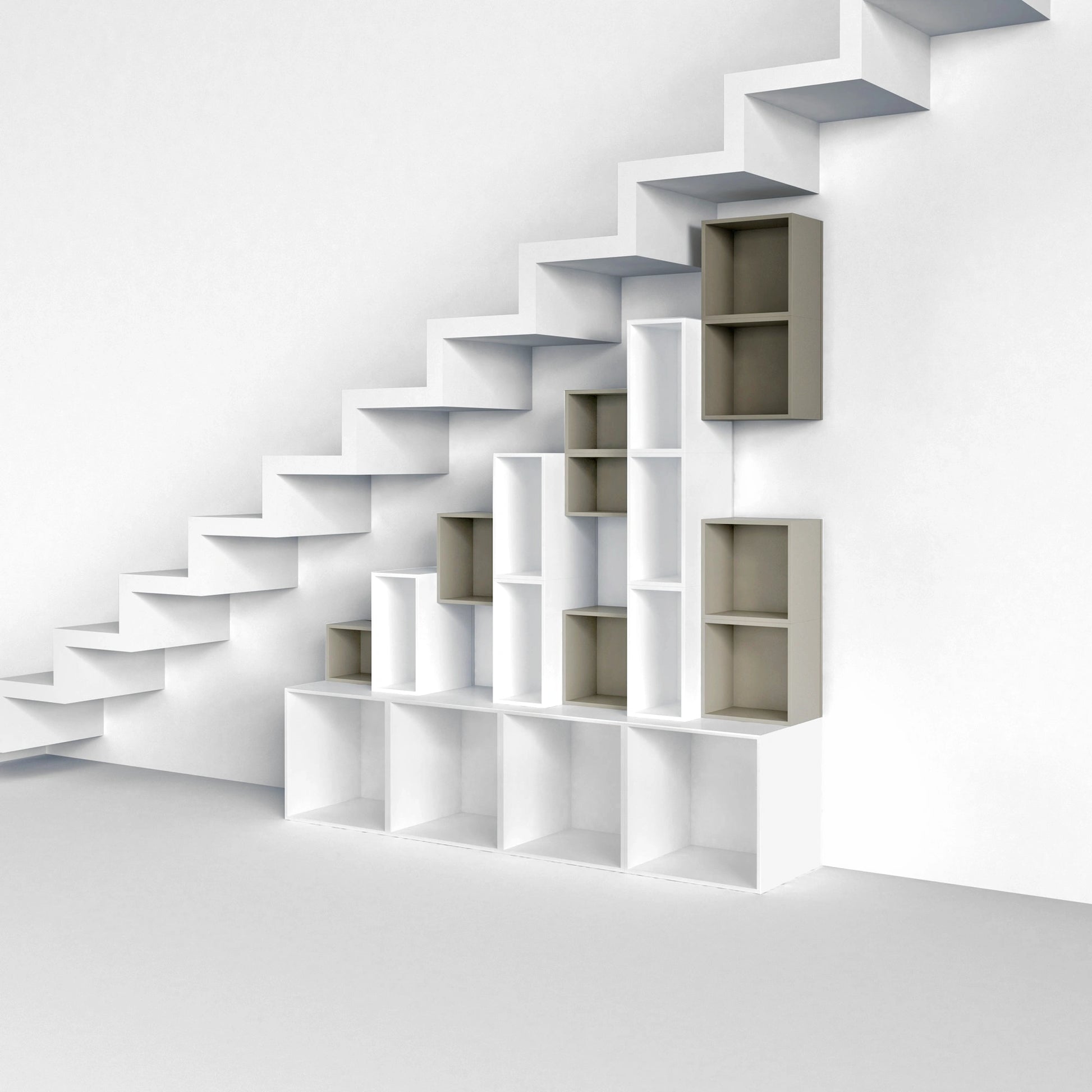 Étagère d'escalier RK102 vue du côté gauche