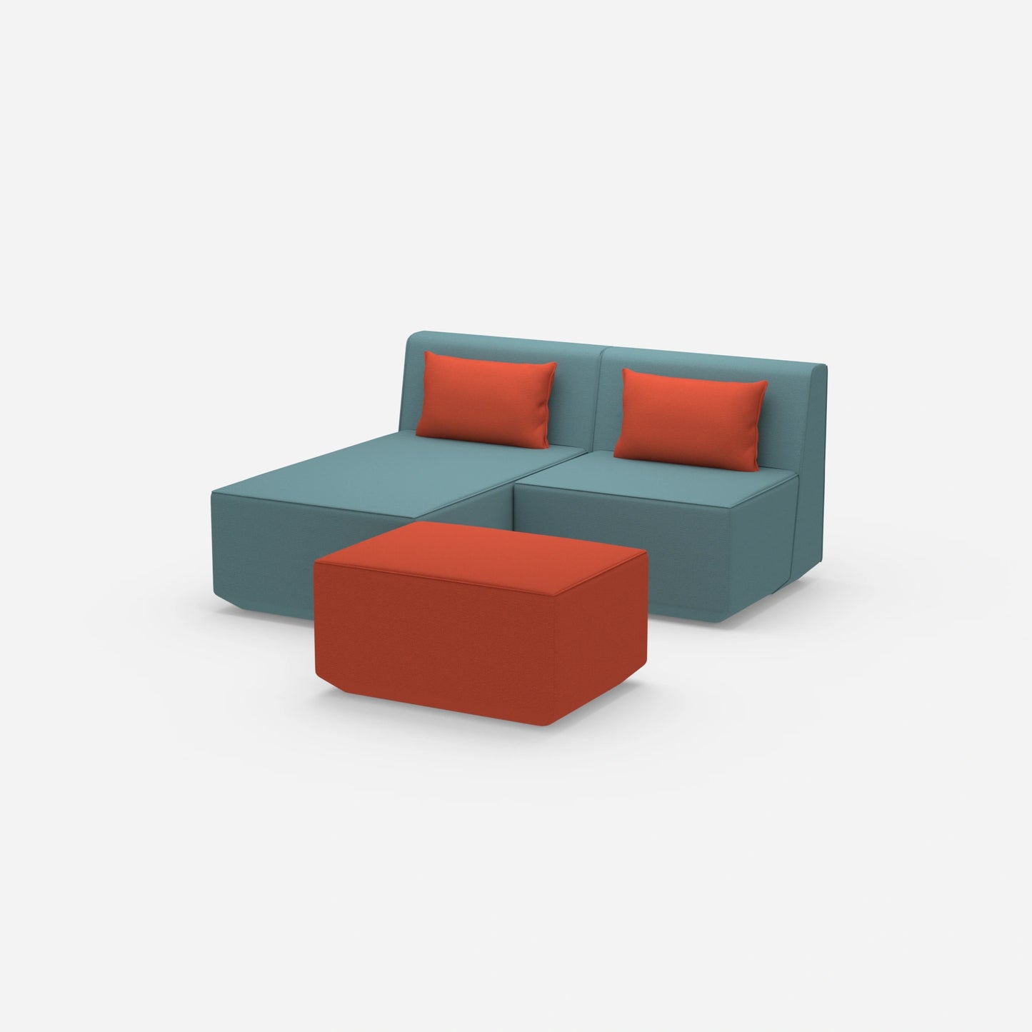 Canapé modulaire deux places avec fonction de côté