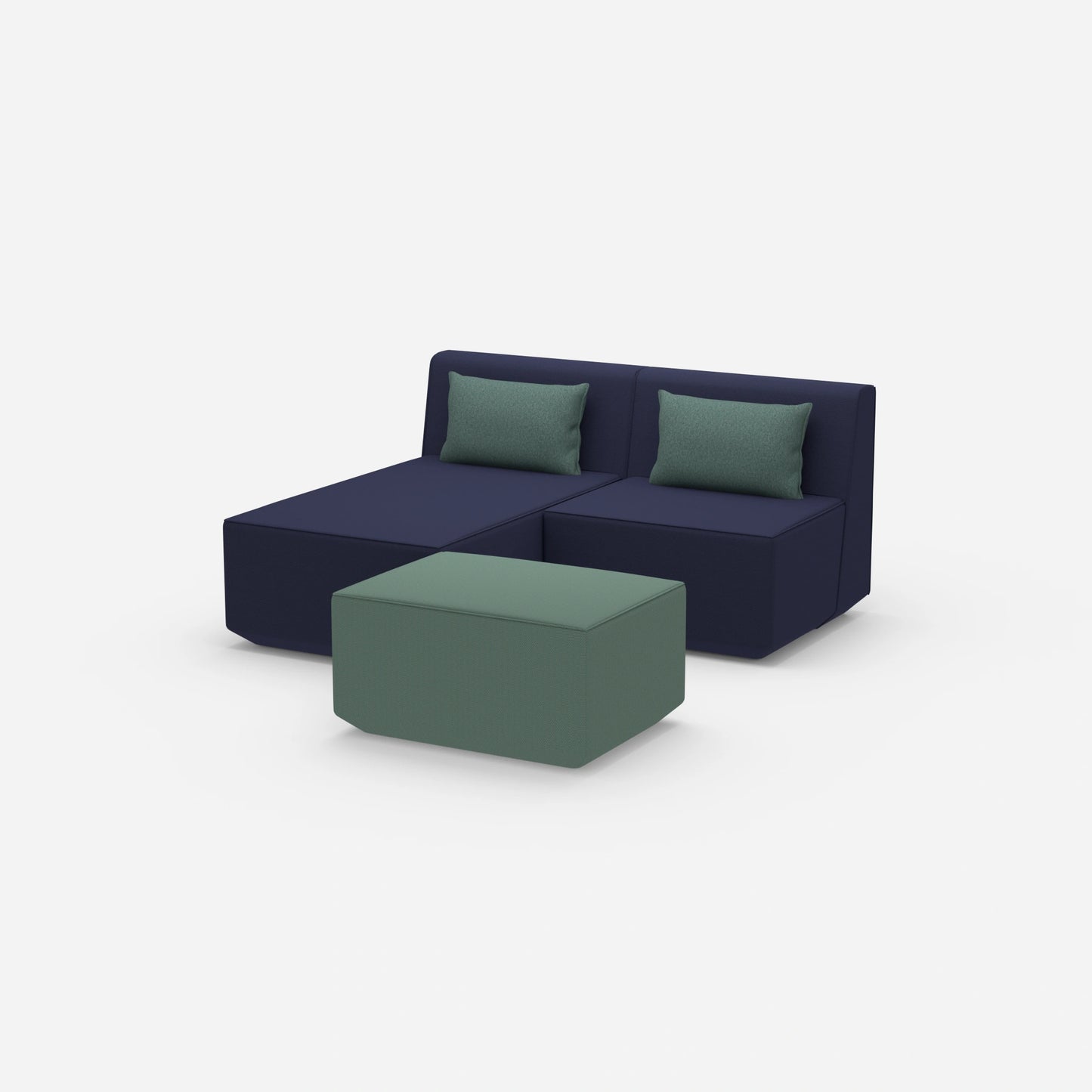 Canapé modulaire deux places avec fonction de côté