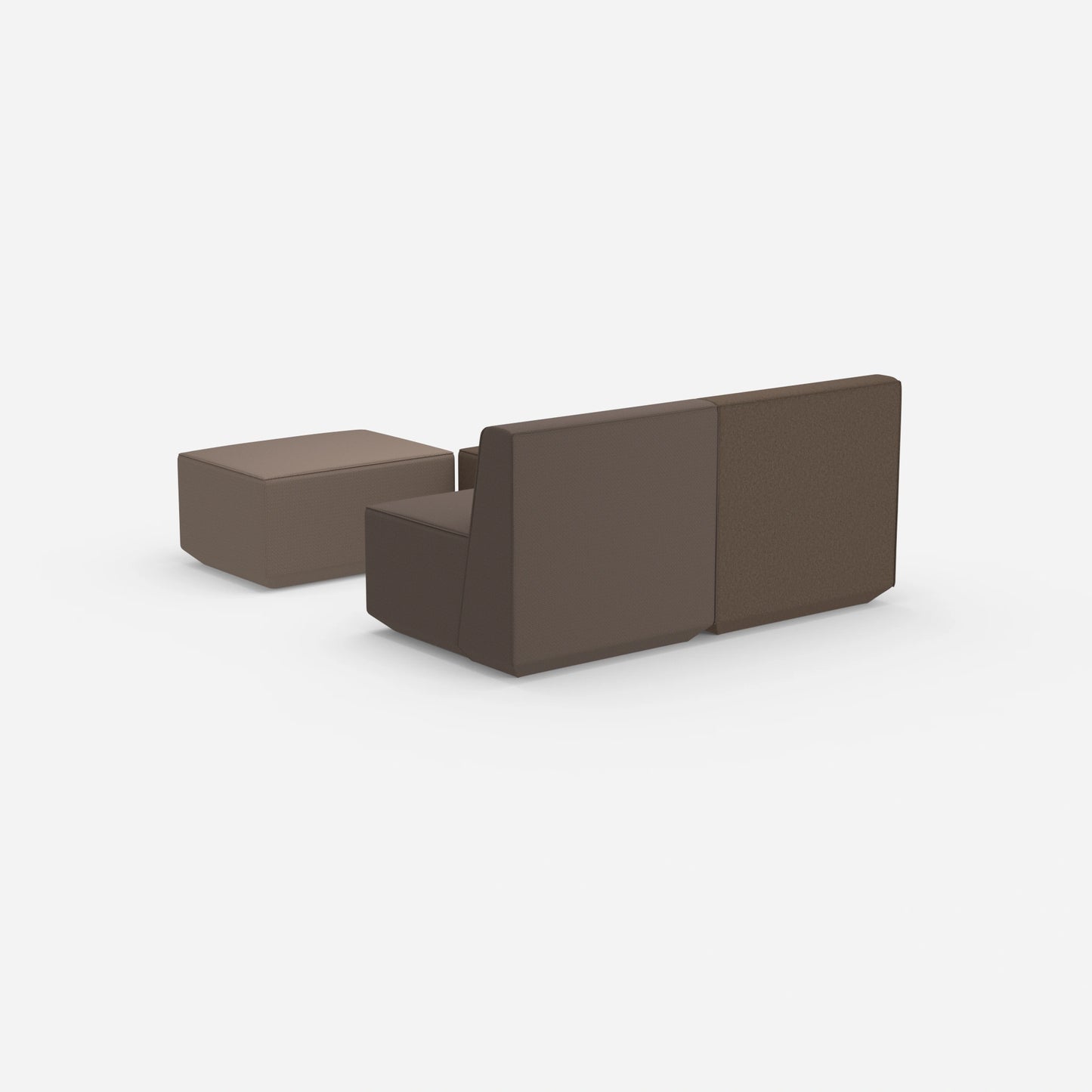 Canapé modulaire deux places avec fonction de l'arrière