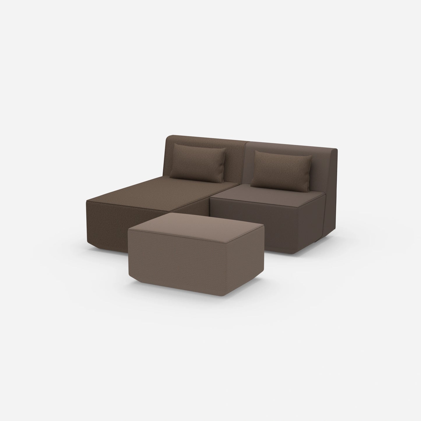 Canapé modulaire deux places avec fonction de côté