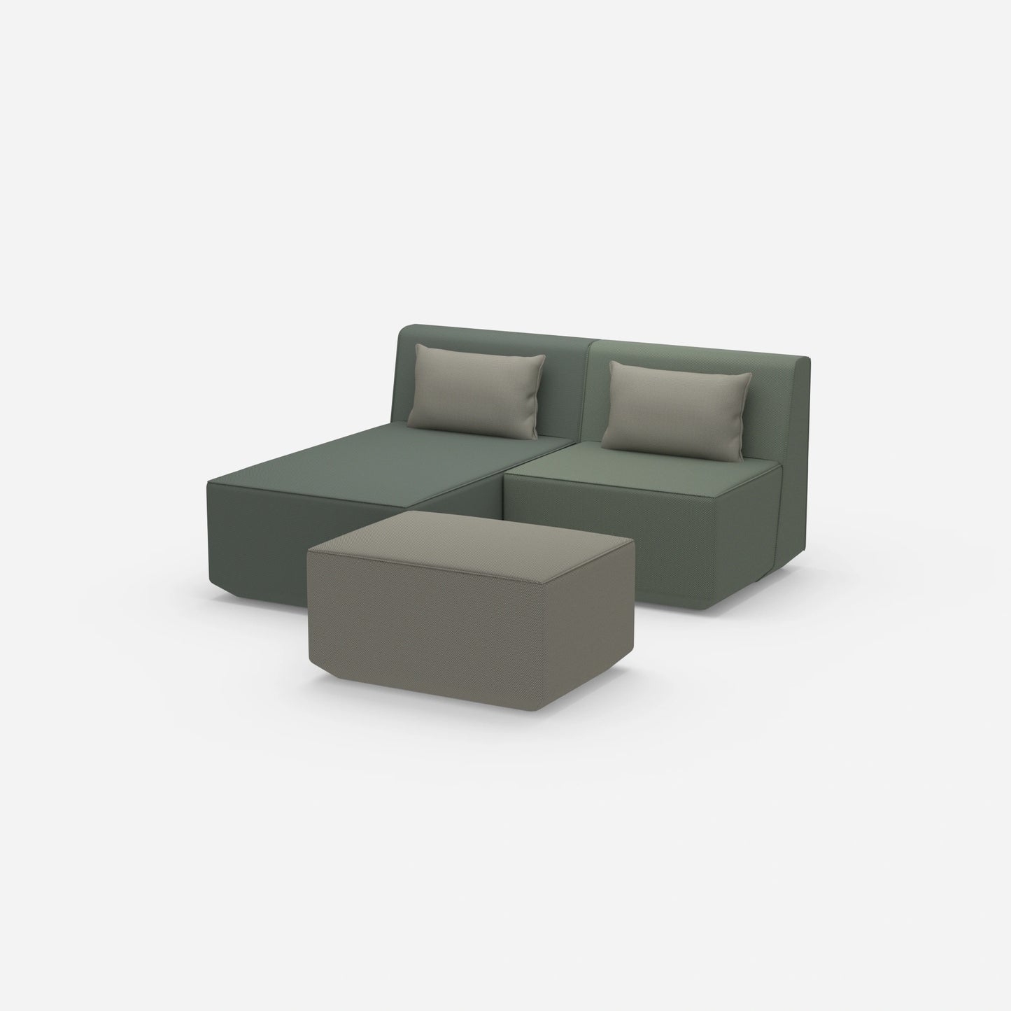Canapé modulaire deux places avec fonction de côté