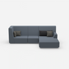 Divano a 3 posti con pouf frontale