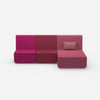 Divano a 3 posti con chaise longue frontale