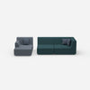 Divano a 2 posti con pouf frontale